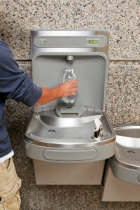 Drinking fountain installed by our commercial plumbing company